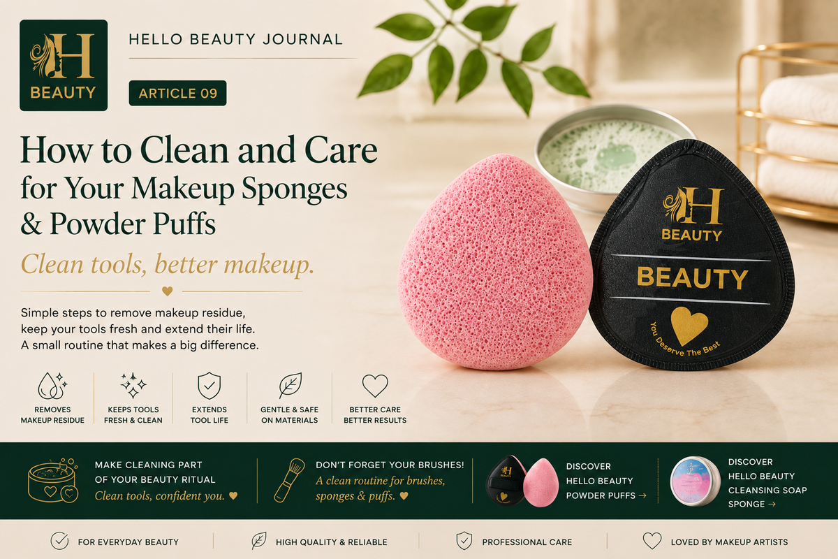 How to Clean and Care for Your Makeup Sponges & Powder Puffs