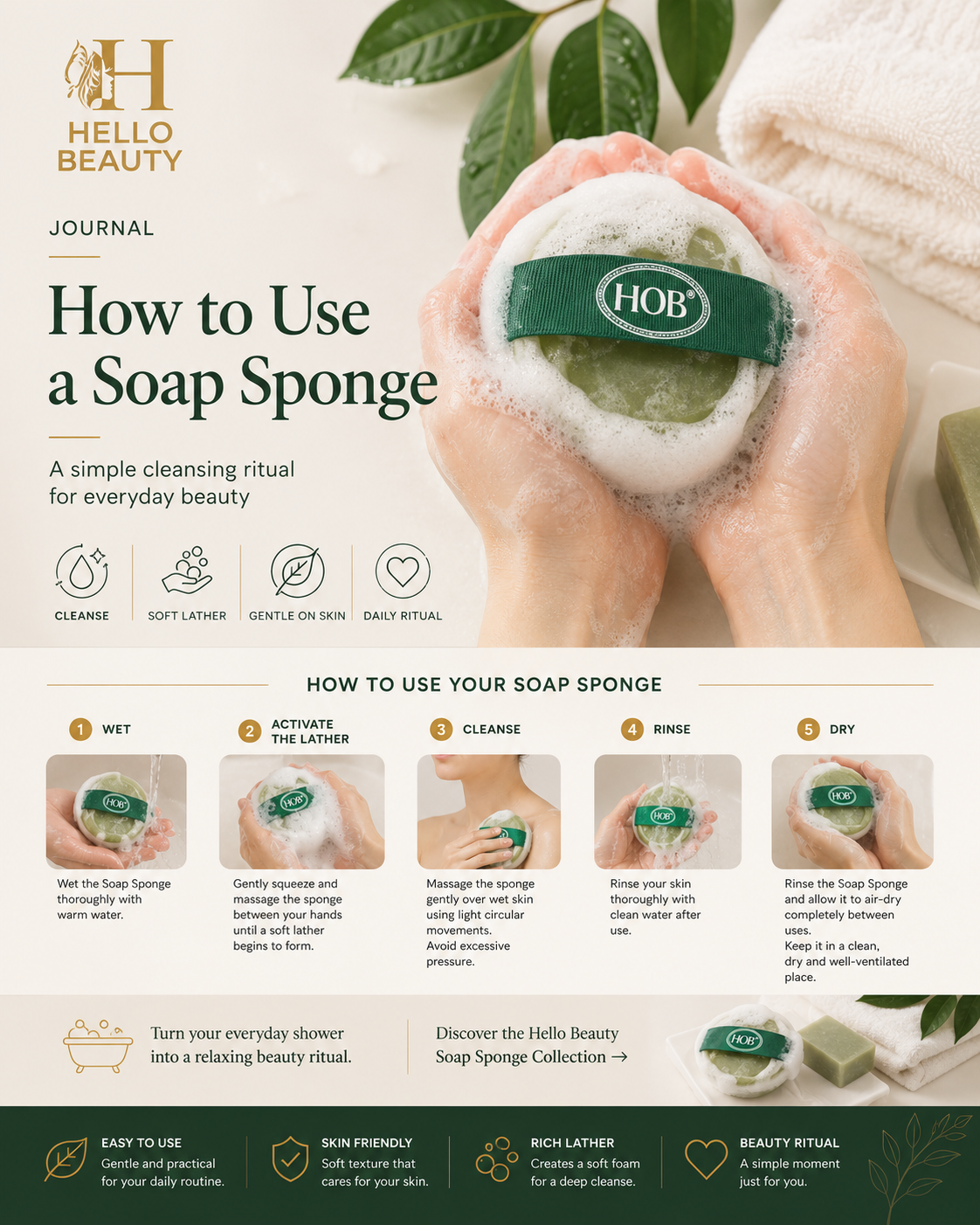 How to Use a Soap Sponge | Hello Beauty Skincare Guide