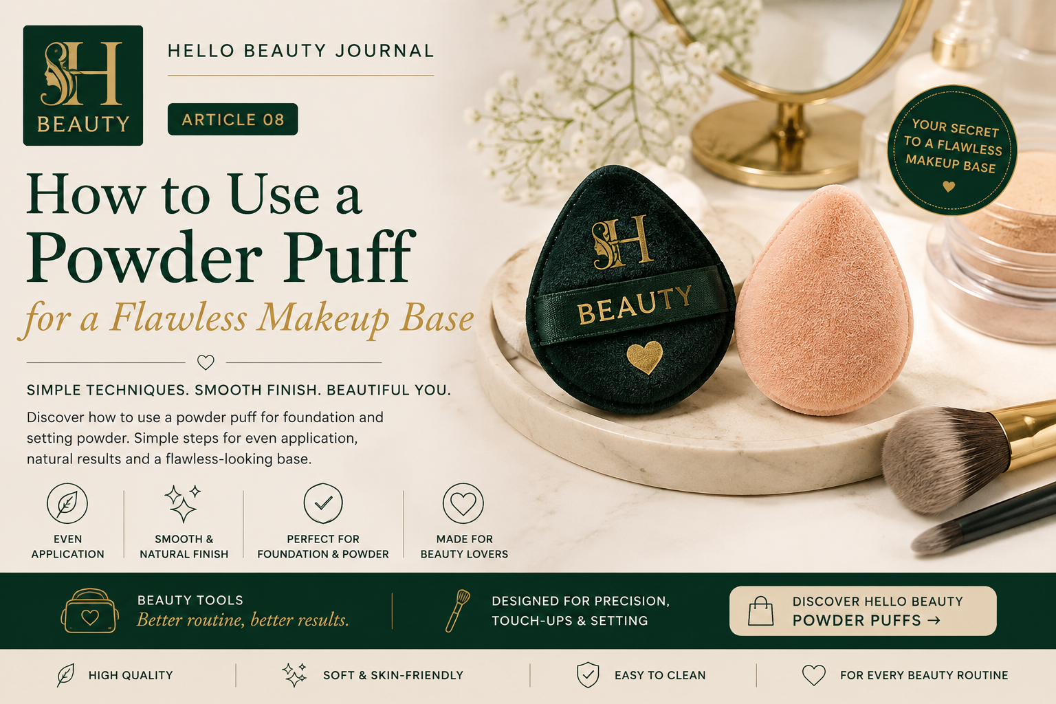 How to Use a Powder Puff for a Flawless Makeup Base