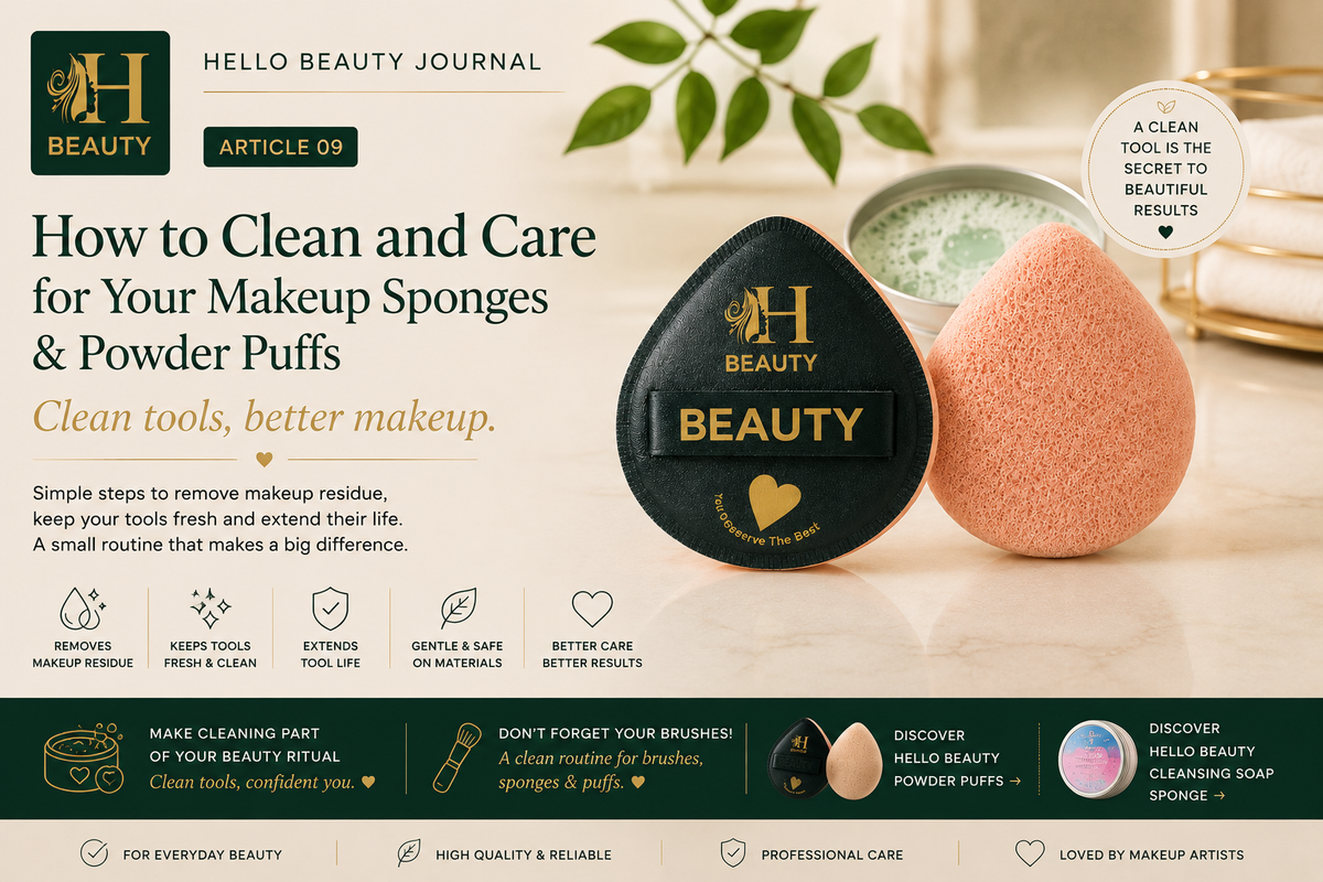 How to Clean and Care for Your Makeup Sponges & Powder Puffs