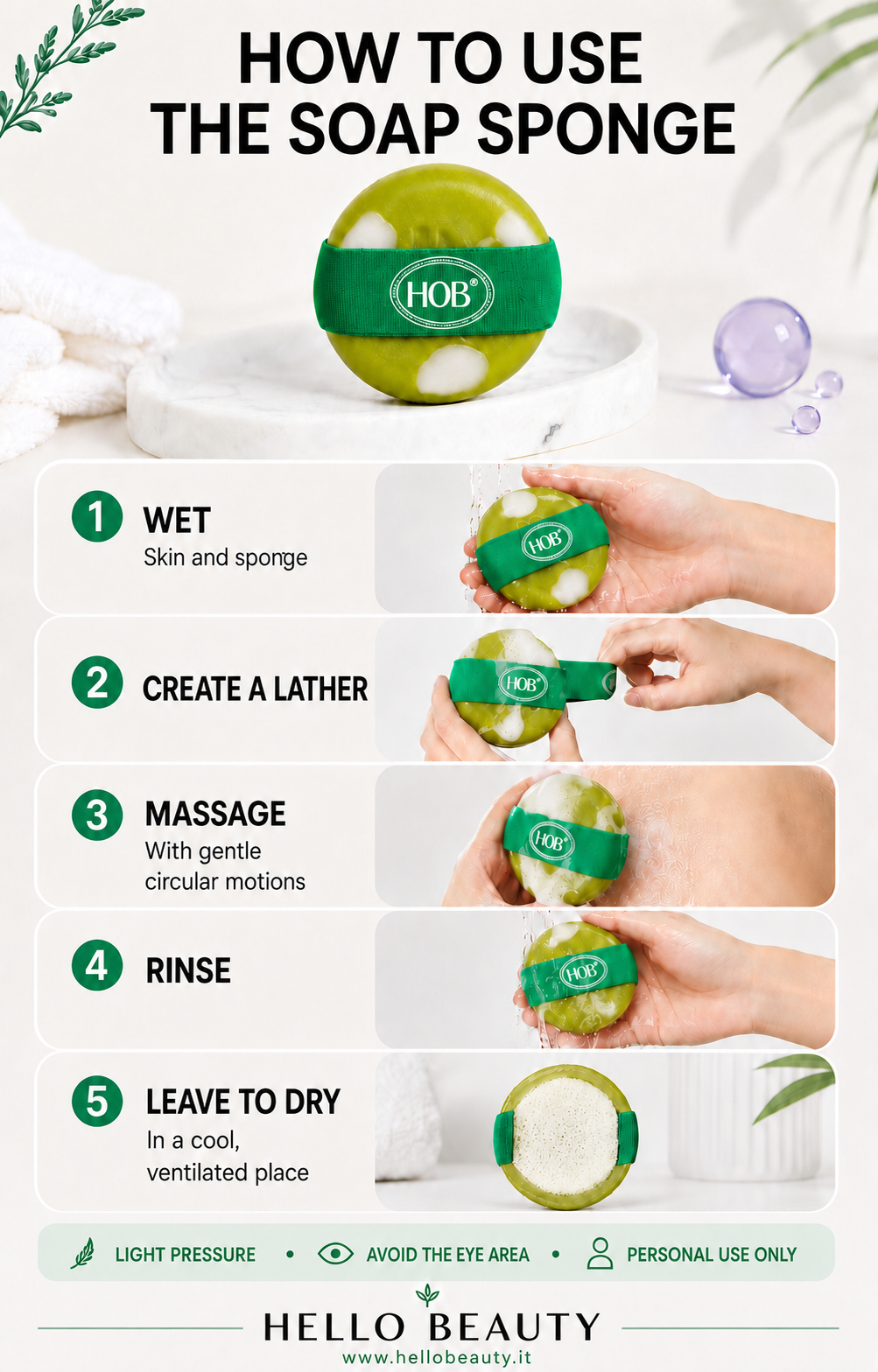 How to use the Avocado and Fig Soap Sponge - Hello Beauty
