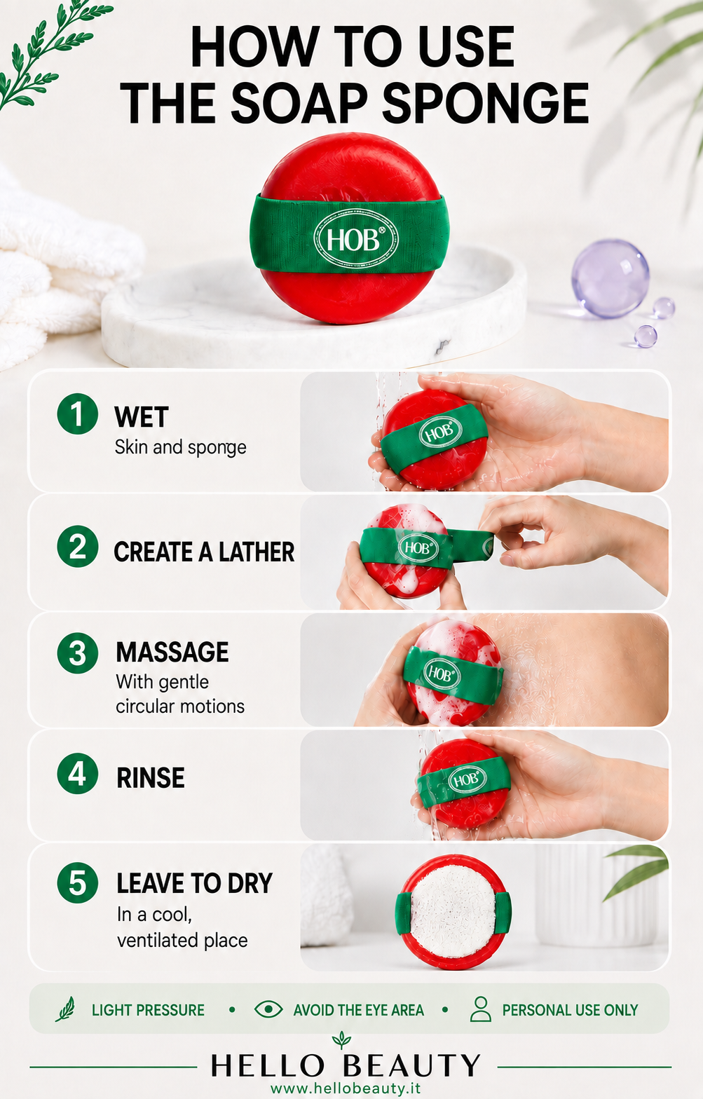 How to use the Bluebell and Sage Soap Sponge - Hello Beauty