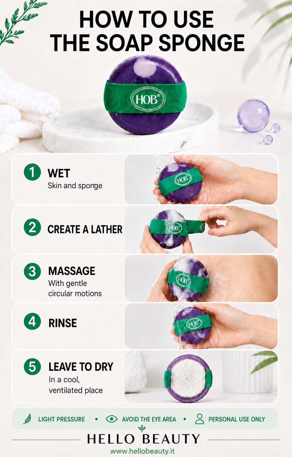 How to use the Lavender and Sandalwood Soap Sponge - Hello Beauty