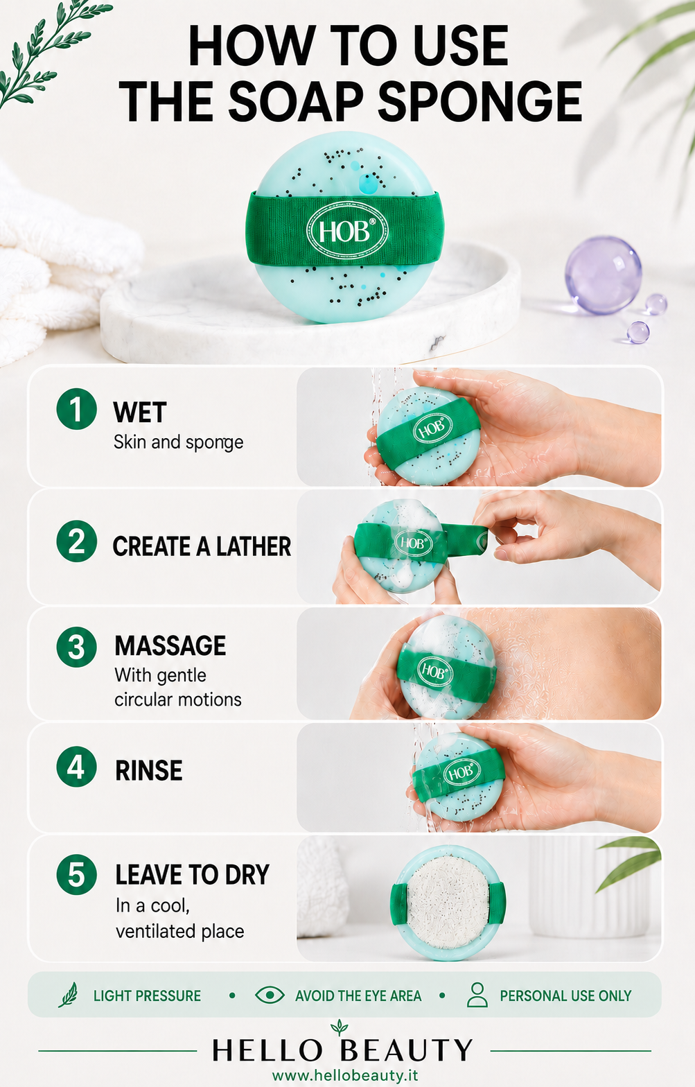 How to use the Sea Salt and Bluebell Soap Sponge - Hello Beauty